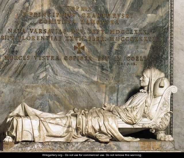 Tomb of Princess Sophia Zamoyka (detail) - Lorenzo Bartolini