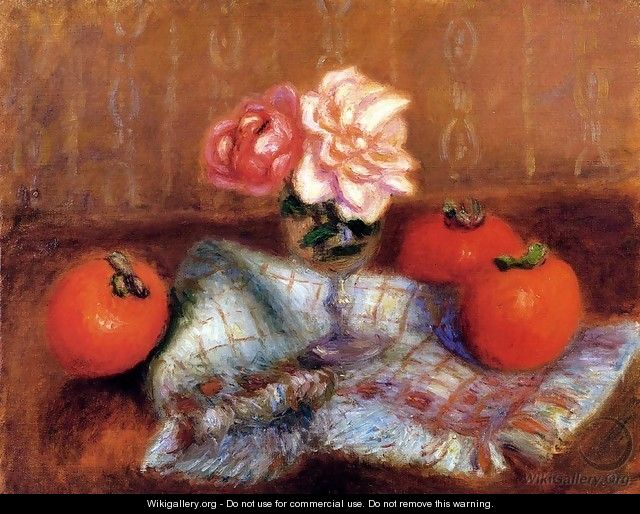 Roses And Persimmons - William Glackens