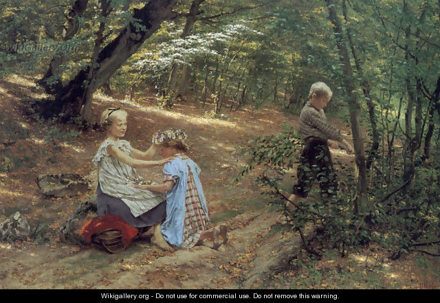 Children in the forest - Friedrich Miess