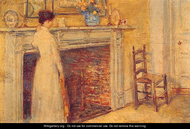The Fireplace - Childe Hassam