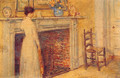 The Fireplace - Childe Hassam