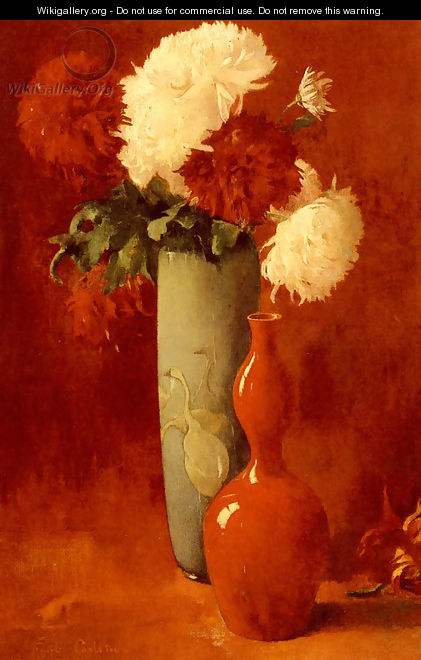 Vases And Flowers - Emil Carlsen
