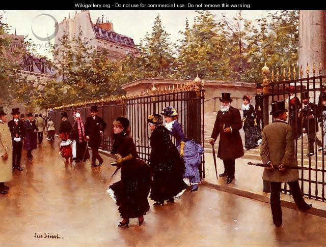 Sortant De La Madeleine, Paris (Leaving La Madeleine, Paris) - Jean-Georges Beraud