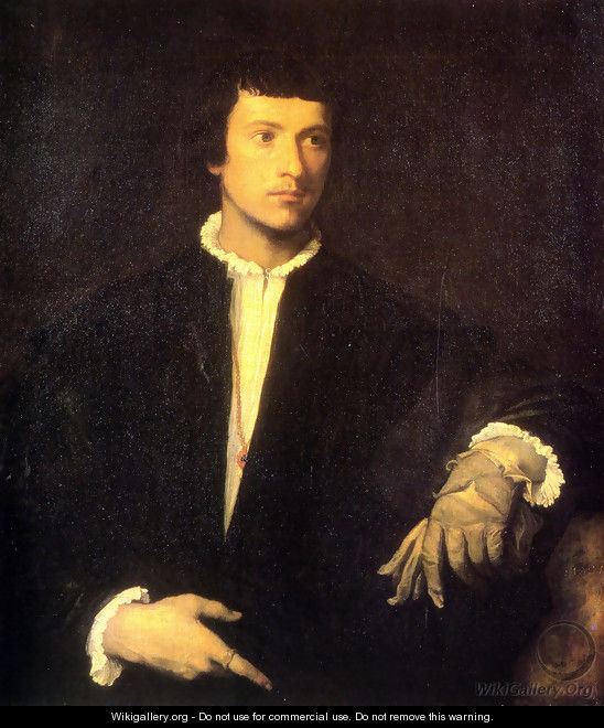 Man with Gloves - Tiziano Vecellio (Titian)