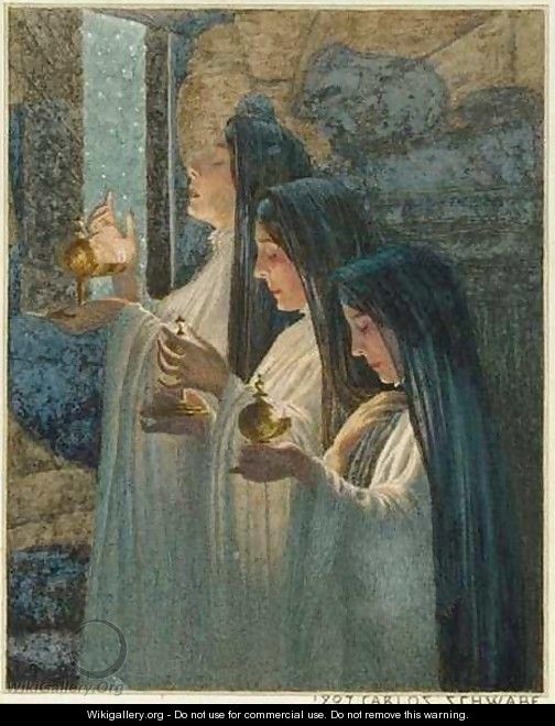 Three Wise Virgins - Carlos Schwabe