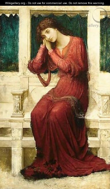 When Sorrow comes to Summerday Roses bloom in Vain - John Melhuish Strudwick