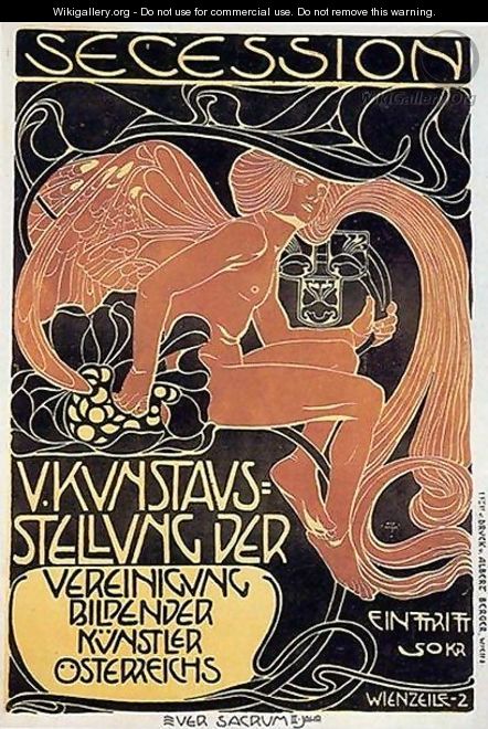 Poster for the 5th exhibition of the Wiener Secession - Koloman Moser