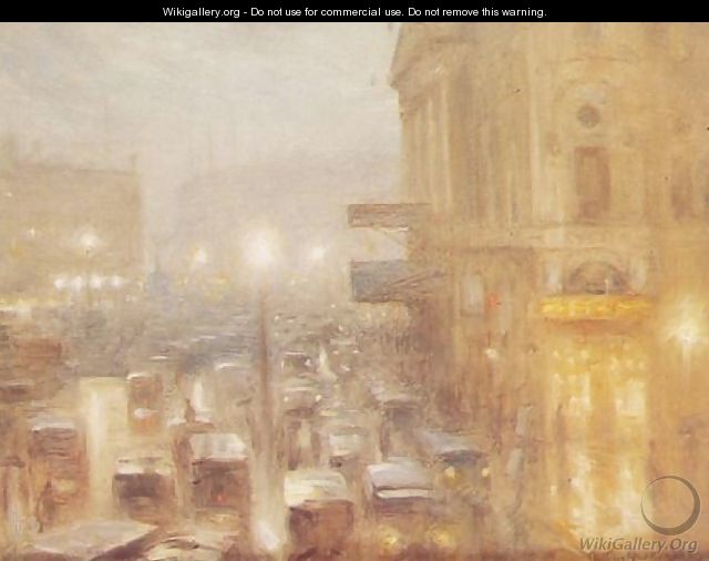 Matinee afternoon, Picadilly Circus (study) - Arthur Hacker