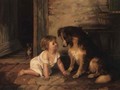 Making friends with a collie - Arthur Hacker
