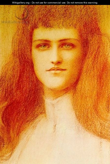 Head of a young English Girl - Fernand Khnopff