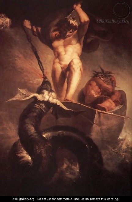 Thor in the Boat of Hymir - Johann Henry Fuseli