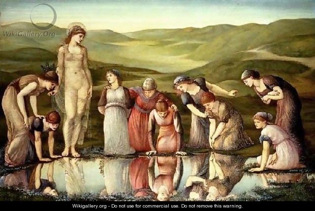 The Mirror of Venus I - Sir Edward Coley Burne-Jones
