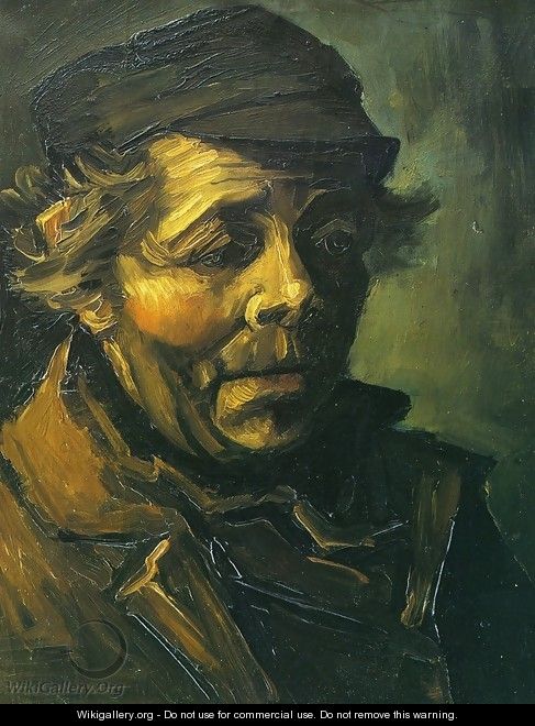 Head Of A Peasant With Cap - Vincent Van Gogh