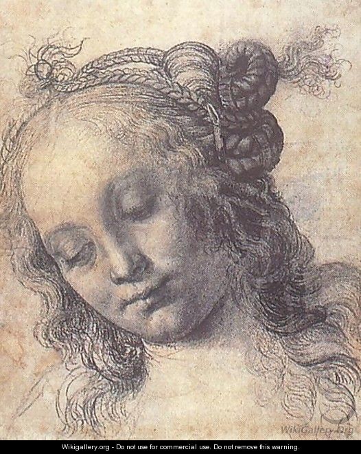 Head Of A Girl (study) - Andrea Del Verrocchio