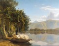 Lake Lugano at Pont Tresa (Lugano soen ved Pont Tresa) - Janus Andreas Bartholin La Cour