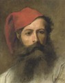 Portrait of a Man with a Turkish Hat - Maurycy Gottlieb