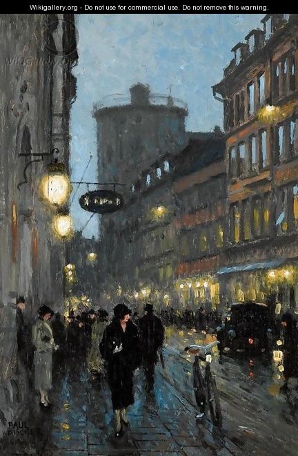 Street at Evening (Aftenstemning) - Paul-Gustave Fischer