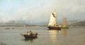 Fishing Boats off the Coast (Fiskebater ved kysten) - Hans Fredrik Gude