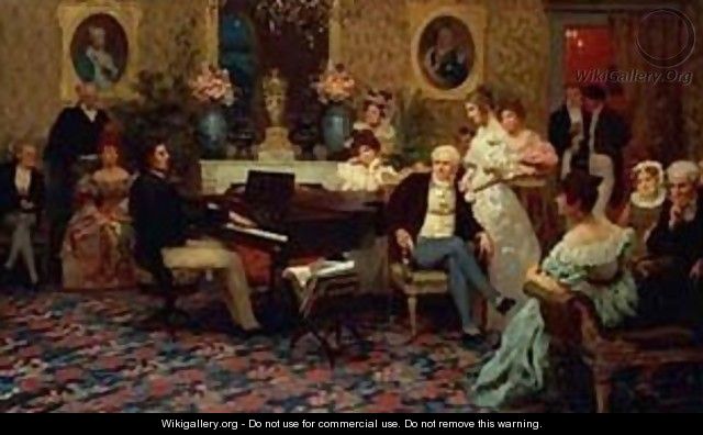 Chopin Playing the Piano in Prince Radziwill