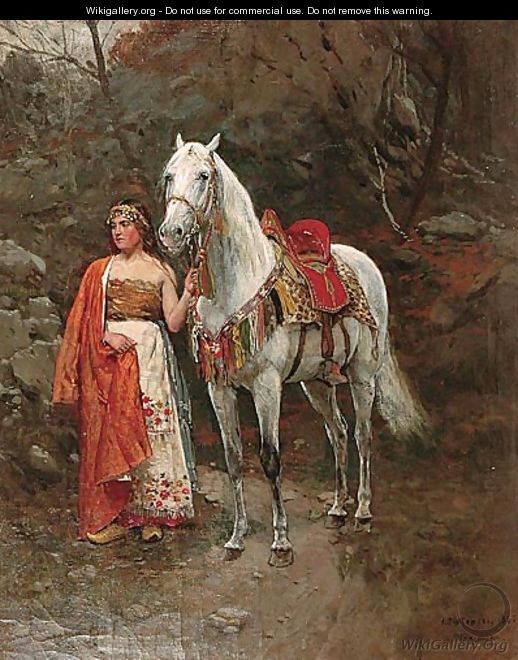 Girl with a Horse - Antoni Piotrowski