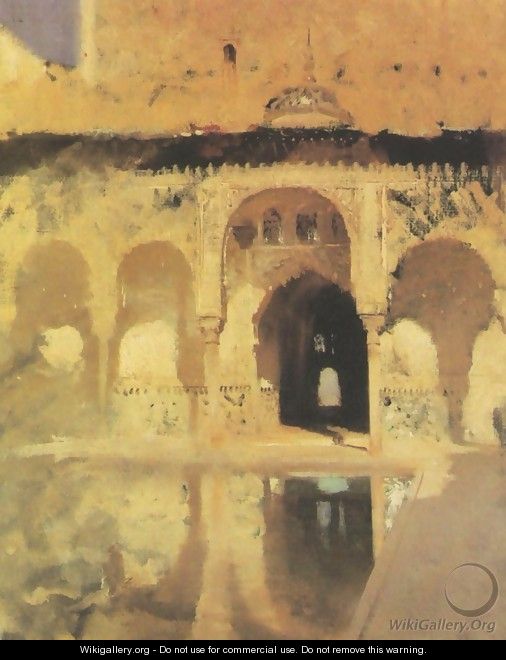 Court of Myrtles in the Alhambra - John Singer Sargent
