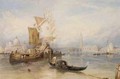Shipping on the Bacino near the Salute, Venice - Myles Birket Foster