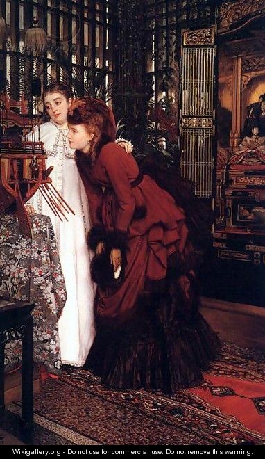 Young Ladies Looking at Japanese Objects 2 - James Jacques Joseph Tissot
