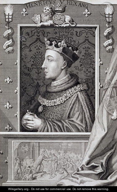 Henry V 1387-1422, after a painting in Kensington Palace - George Vertue
