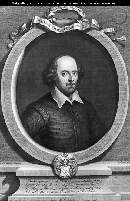 Portrait of William Shakespeare 1564-1616 1719 - George Vertue