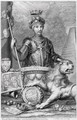 Edward The Black Prince 1330-76 after the monumental effigy in Canterbury Cathedral, engraved by the artist - George Vertue