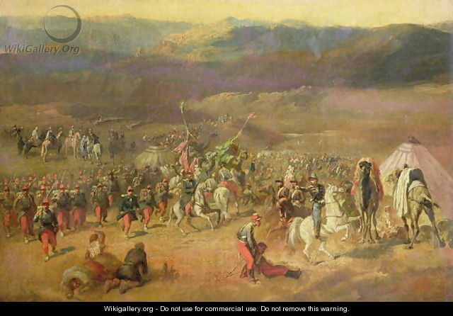 The Capture of the Retinue of Abd-el-Kader 1808-83 or, The Battle of Isly on August 14th, 1844, 1844-63 - Horace Vernet