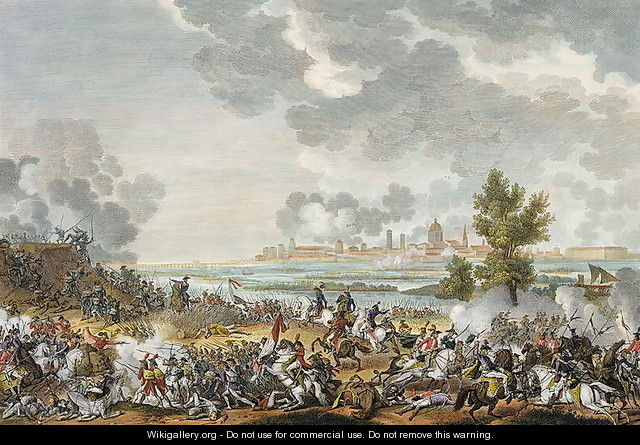 The Battle of S. Giorgio di Mantova, 29 Fructidor, Year 4 September 1796 engraved by Jean Duplessi-Bertaux 1747-1819 - Carle Vernet