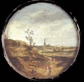 An extensive landscape with travellers on a road - Esaias II van de Velde