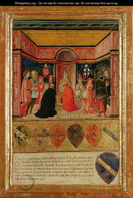 Pope Pius II (1405-64) Ordaining Cardinal Francesco Piccolomini Todeschi (1439-1503) 1460 - Lorenzo Di Pietro Vecchietta