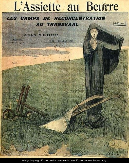 The Concentration Camps in the Transvaal: The Silence, caricature from LAssiette au Beurre, 28th September 1901 - Jean Veber