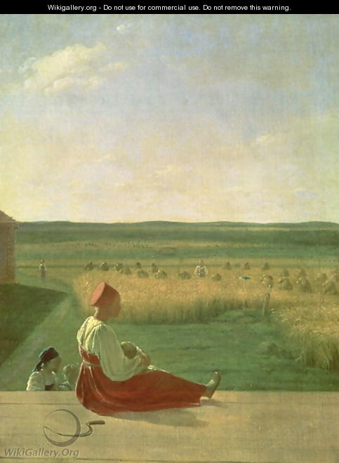 Harvesting in Summer, 1820s - Aleksei Gavrilovich Venetsianov