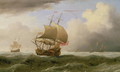 An English Ship Close-hauled in a Strong Breeze - Willem van de, the Younger Velde