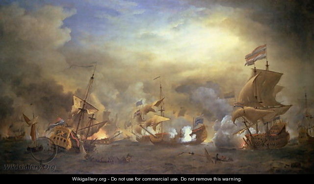 The Battle of the Texel, Kijkduin, 1673 - Willem van de, the Younger Velde
