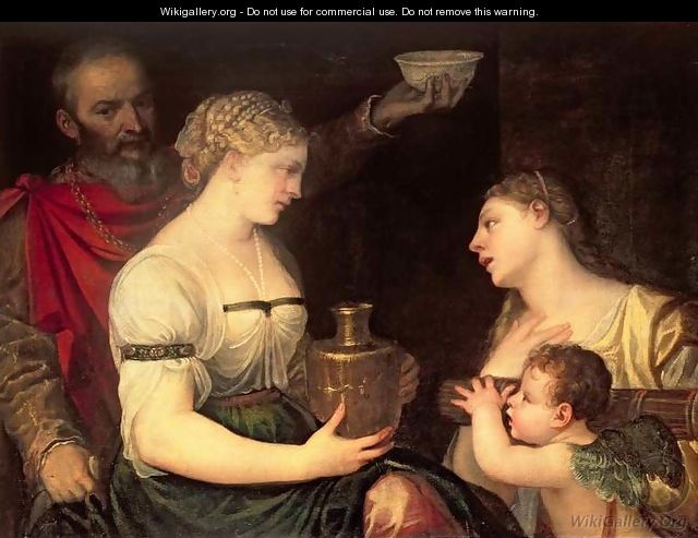 Allegory of Married life depicting the Gods Vesta, Hymen, Mars and Venus - (Alessandro) Padovanino (Varotari)
