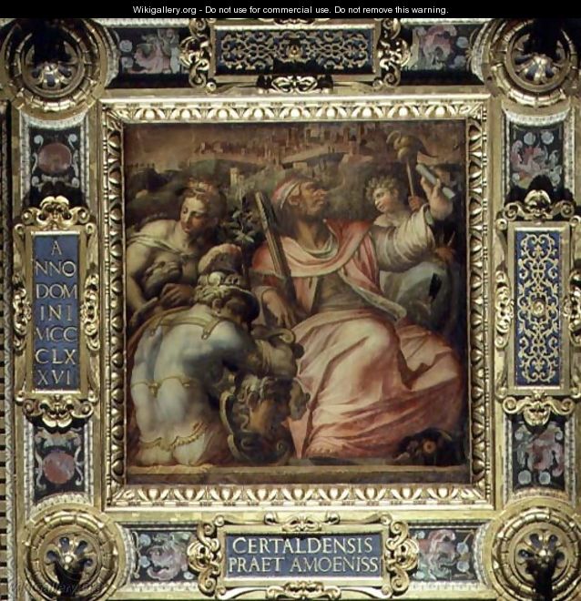 Allegory of the town of Certaldo from the ceiling of the Salone dei Cinquecento, 1565 - Giorgio Vasari