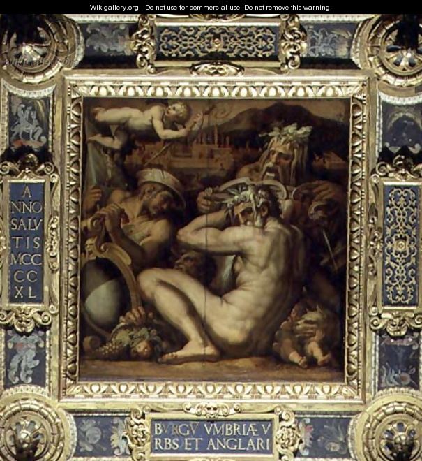 Allegory of the towns of Sansepolcro and Anghiari from the ceiling of the Salone dei Cinquecento, 1565 - Giorgio Vasari