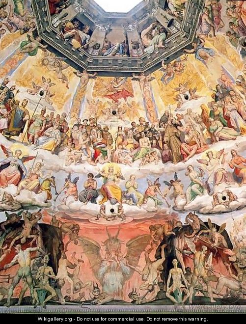The Last Judgement, detail from the cupola of the Duomo, 1572-79 - Giorgio Vasari