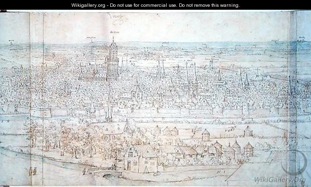 View of Utrecht - Anthonis van den Wyngaerde