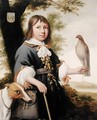 Boy with a falcon and a greyhound - Bernard Vaillant