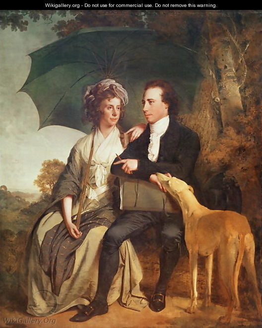 Portrait of Rev. Thomas Gisborne (b.1758) and his Wife Mary, 1786 - Josepf Wright Of Derby