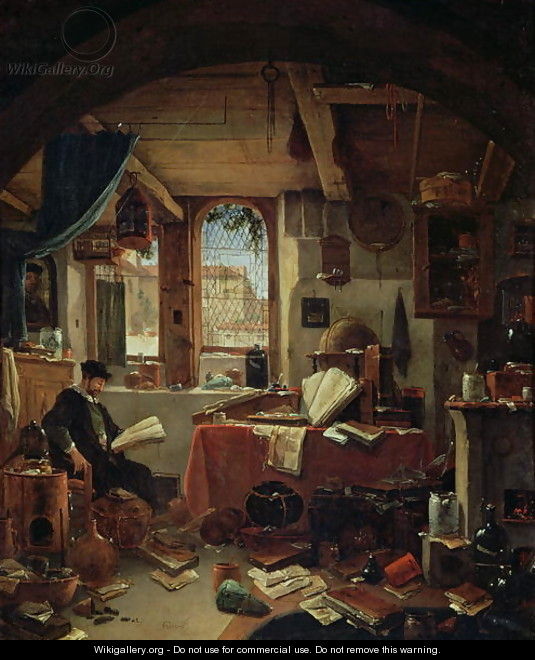 An Alchemist in his Laboratory - Thomas Wyck
