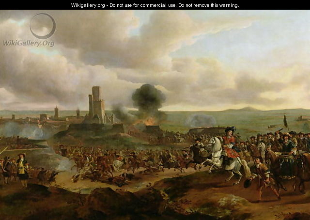A Battle Scene: possibly James Scott, Duke of Monmouth at the Siege of Maastricht in 1673 - Jan Wyck
