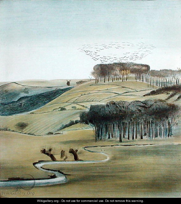 Landscape with Flock of Rooks - Madeline Wyndham