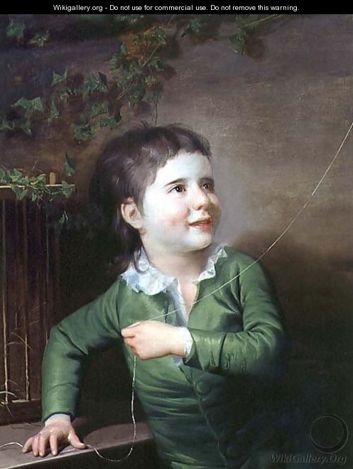 Portrait of a young boy - Josepf Wright Of Derby