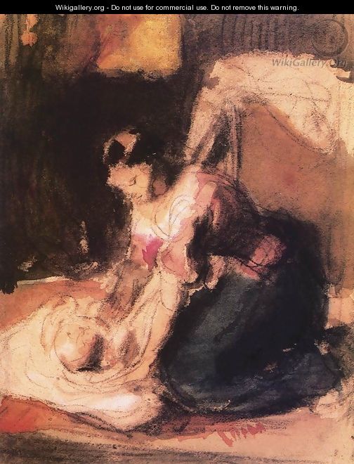 Gyereket polyazo anya, 1847 - Karoly Brocky